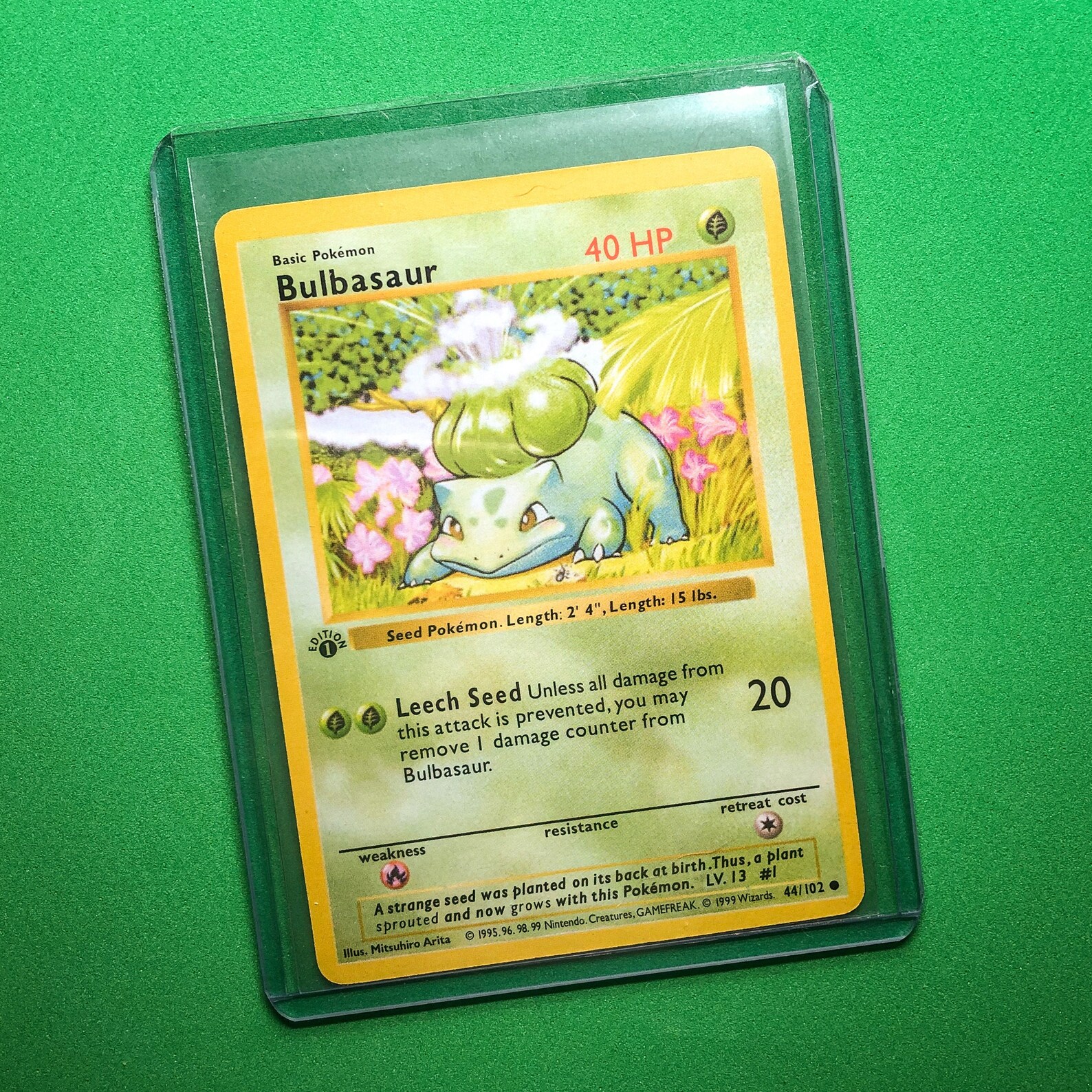 Bulbasaur 1st Edition Shadowless Base Set 1 Pokemon Proxy Card Etsy