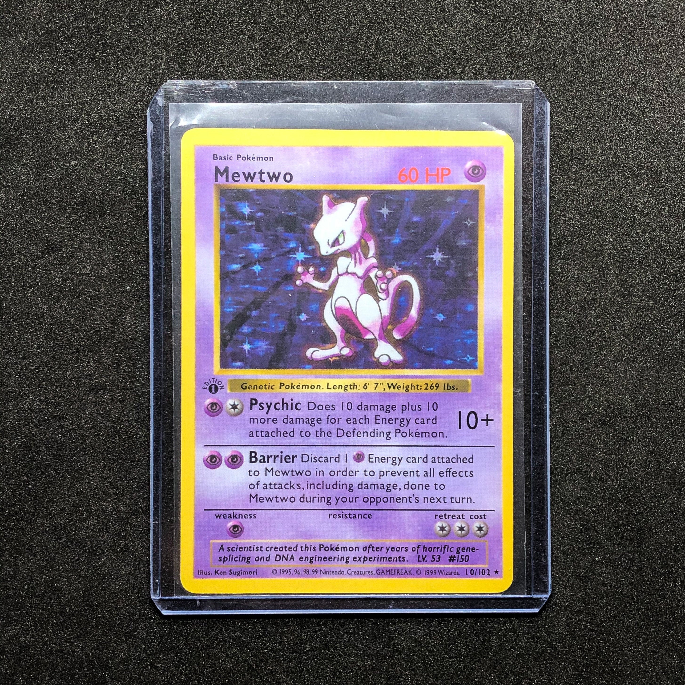 Mewtu Base Set 1st Edition Shadowless Pokemon Card Proxy | Etsy