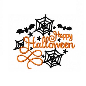 Happy Halloween - embroidery design 5 sizes Instant Download