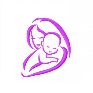 Mothers day embroidery design - 5sizes Instant Download