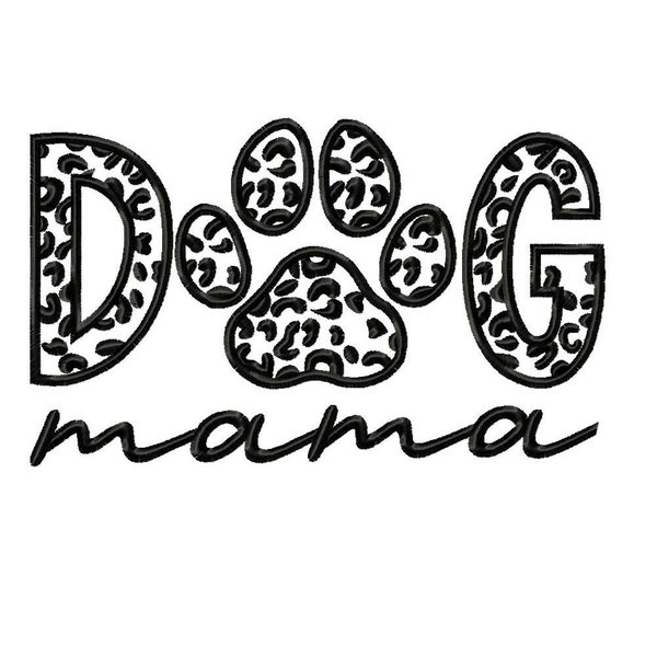 Dog mom embroidery design mother day embroidery design  - 5 sizes Instant Download