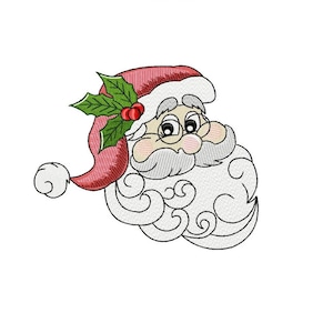 Christmas santa claus embroidery design - 5 sizes Instant Download