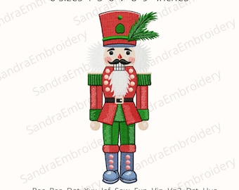 The Nutcracker Machine Embroidery Design - Christmas Embroidery Files - 6 Sizes - Instant Download