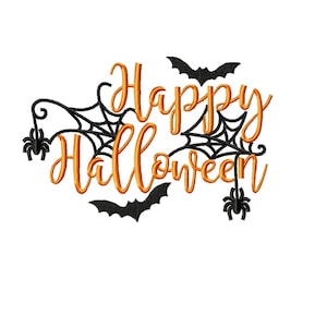 Happy Halloween - embroidery design 4 sizes Instant Download