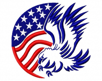 USA eagle america embroidery design   - 4 sizes Instant Download