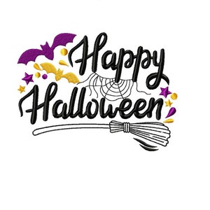 Happy Halloween - embroidery design 5 sizes Instant Download