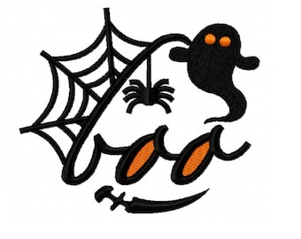 Boo Halloween embroidery design 5 sizes Instant Download