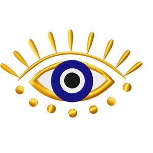 Eye embroidery design - 5 sizes Instant Download