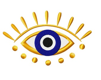 Eye embroidery design - 5 sizes Instant Download