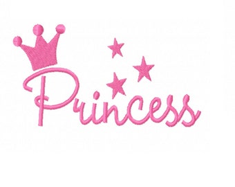 Princess- embroidery design 5 sizes Instant Download