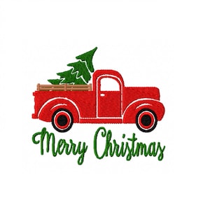 Merry Christmas - embroidery design 4 sizes Instant Download