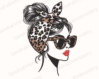 Outline Woman Machine Embroidery Design - 6 sizes Instant download