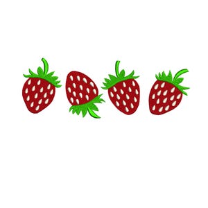 Strawberry embroidery design - 8 sizes Instant download