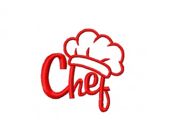 Chef- embroidery design 5 sizes Instant Download