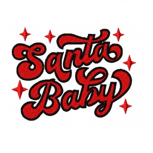 Santa baby christmas embroidery design - 4 sizes Instant Download