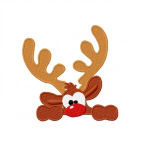 Reindeer embroidery design - 5 sizes Instant Download