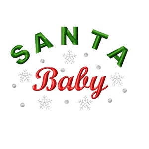 Christmas Santa baby embroidery design -  5 sizes Instant Download