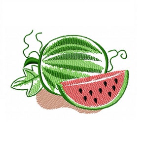 Watermelon embroidery design - 5 sizes Instant download