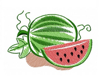 Watermelon embroidery design - 5 sizes Instant download