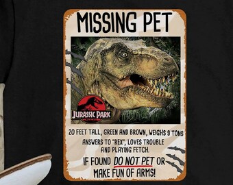 T Rex Missing Pet - Etsy