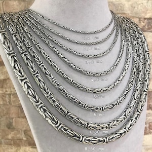 925 Sterling Silver King Men&#39;s Neck Chain Necklace