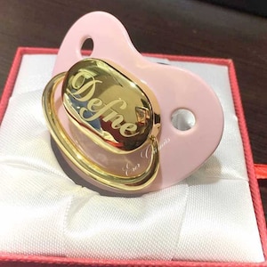 925 sterling silver name gift baby pacifier