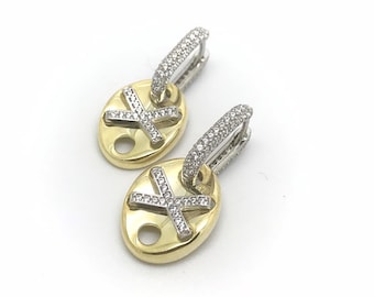 925 Pendientes Sterling de Mujer con Piedras de Plata