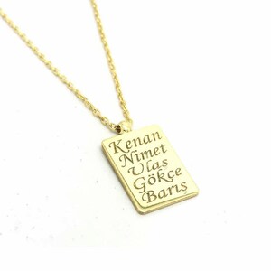 925 sterling silver rectangular plate necklace hs6r23