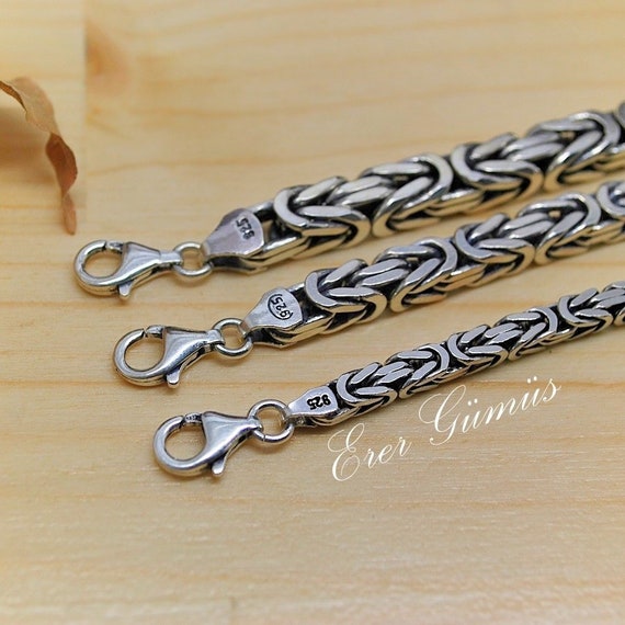 Silver King Chain Bracelet - Etsy Silver King Chain Bracelet - Etsy