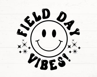 Vibraciones de día de campo SVG, Día de campo PNG, Diseño de camiseta de día de campo, Día de juego escolar retro, Diseño de camiseta de maestro de día de campo SVG PNG