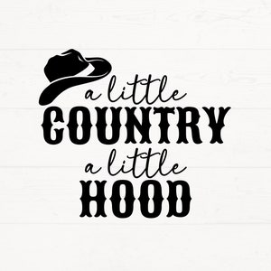 Um pouco de country A Little Hood Svg, Country Png, Country Music SVG, Country Music PNG, Arquivo de corte de música country, Design de música country