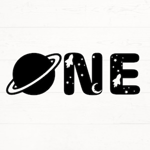 Space One SVG, space png, One Space Birthday Svg, First Birthday Svg Boy, 1st Birthday Svg, One Year Old Svg, Planet themed 1st svg