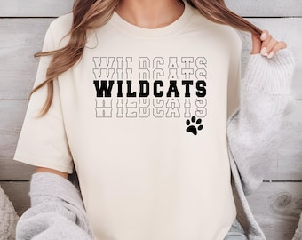 Wildcats Svg, Wildcats Stacked Svg Png, Wildcats School Mascot Svg Png, Wildcats Shirt Design Svg, Wildcats Football Design Svg