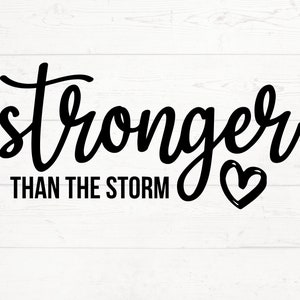 Stronger than than Storm SVG, Feel Good Design, Motivational Cut File, Have Faith Design SVG