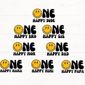 One Happy Dude SVG Bundle, One PNG, One Birthday Svg, First Birthday Svg Boy, 1st Birthday Svg, One Year Old Svg