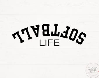 Softball Life Svg, Softball Shirt Design, Softball Season SVG, Softball Life Png, Softball Saying Svg, Upside Down Softball Svg Png