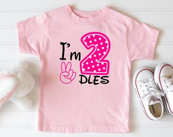 I'm Twodles Svg, Twodles Png Cut File, 2nd Second birthday SVG, 2 years old girl Birthday party, Turning 2 Svg, Cute 2 year Birthday Svg
