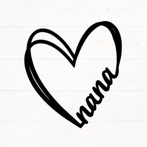 ナナ svg、ナナ png、ナナ ハート svg カット ファイル、ナナの母の日 SVG
