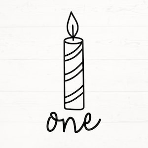 Premier anniversaire SVG, SVG premier anniversaire bougie, anniversaire chemise SVG, fichiers coupés premier anniversaire, 1er anniversaire Svg, Svg un an