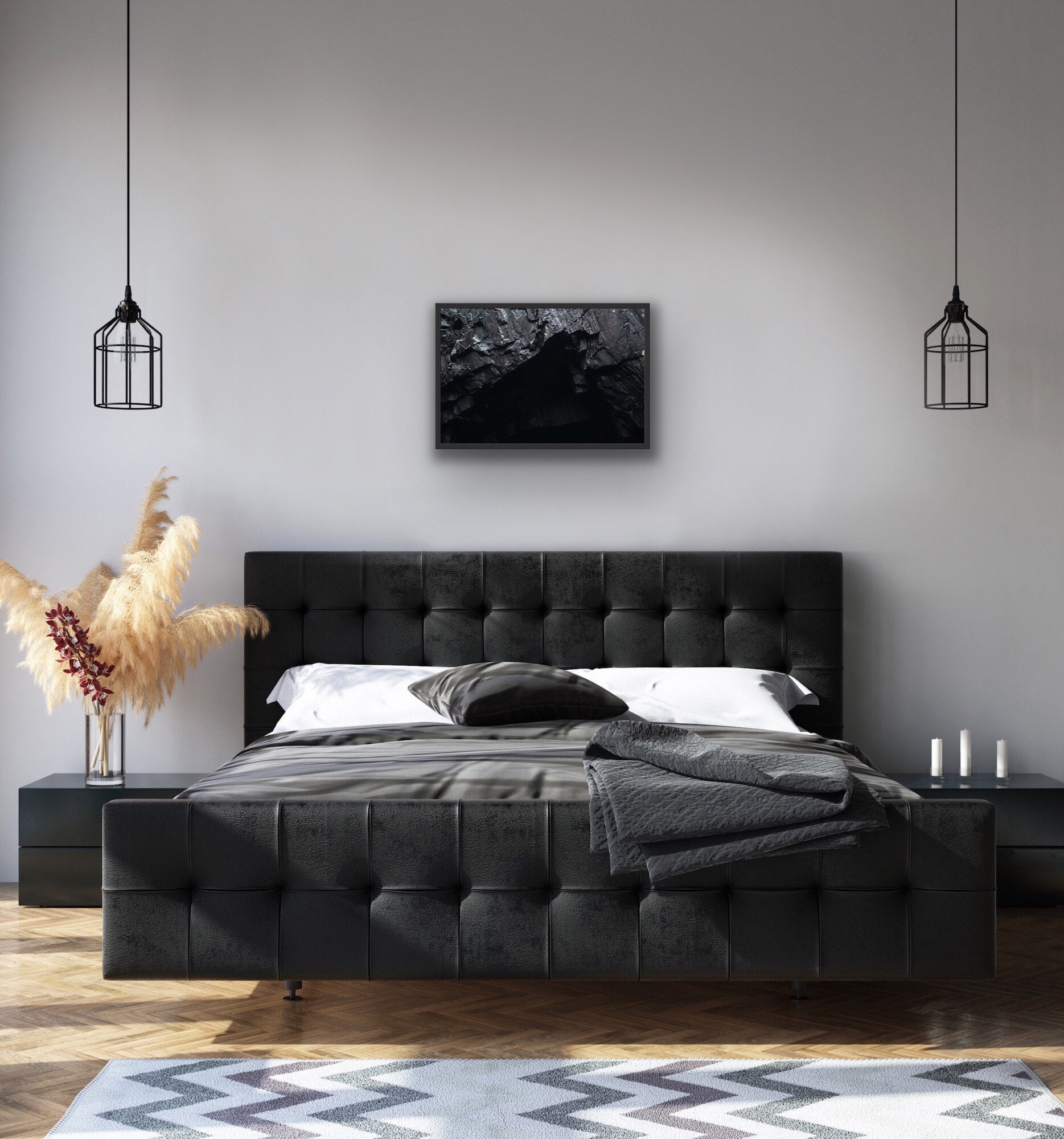 Zeitgenössische Badezimmer-Wand-Kunst Höhle Druck | Etsy