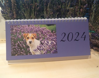 Lavendel Schreibtisch-Kalender 2024