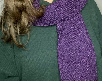 Purple Knit Scarf