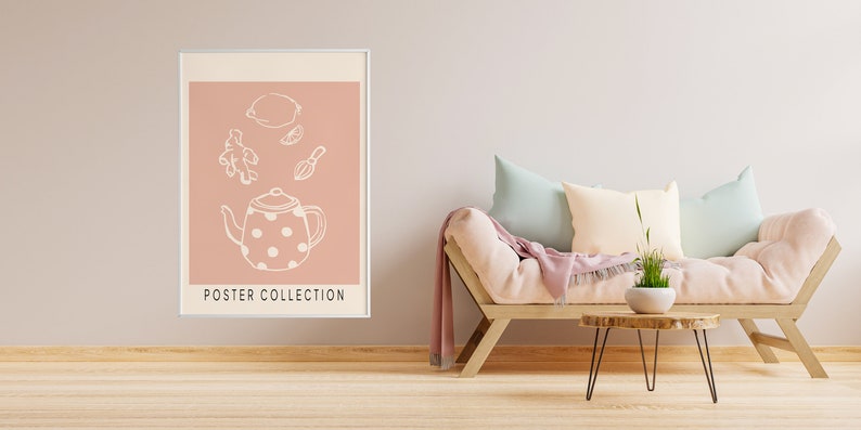 abstract kitchen art prints: modern line drawing set... Kitchen Wall Art , Abstract Art, Line Drawing, , Food Drink Prints ...