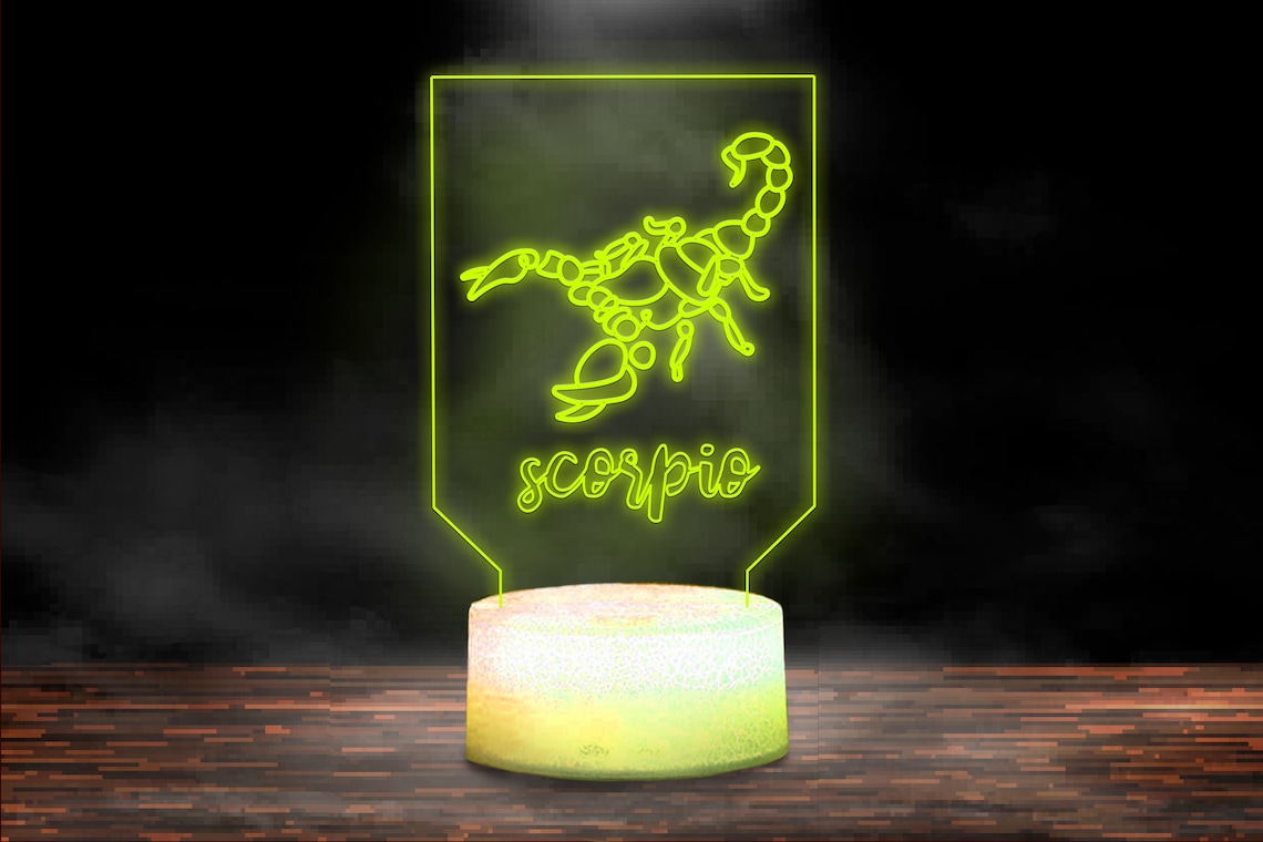 Zodiac Sign 3D LED Night Light Zodiac LED Night Lamp Etsy