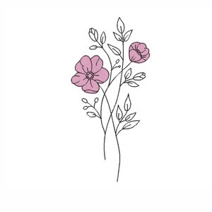 Flower embroidery design