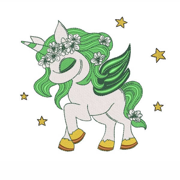 Unicorn embroidery design