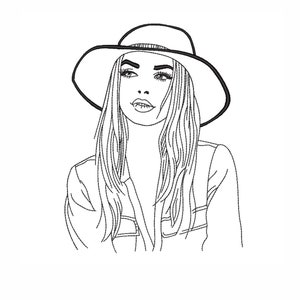 Girl embroidery design