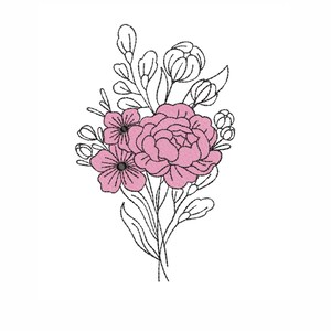 Flower embroidery design