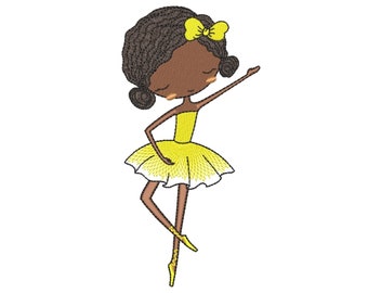 Ballerina embroidery design