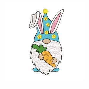 Easter gnome embroidery design